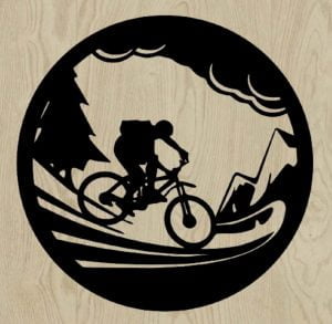 Laser Cut Bicycle Metal Wall dxf files download 2 Wall dxf files download