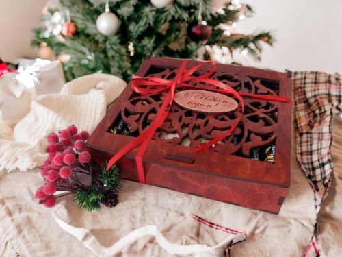 Laser Cut Sweet Gift Box SVG files Free