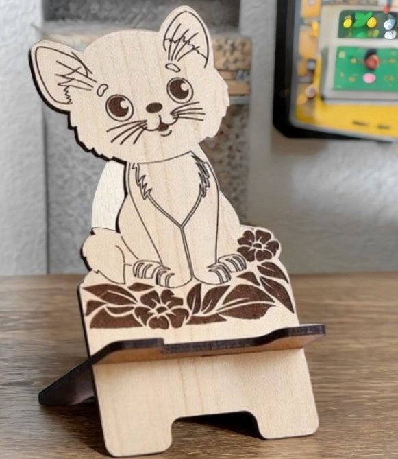 Laser cut Phone Stand DXF Files For Free