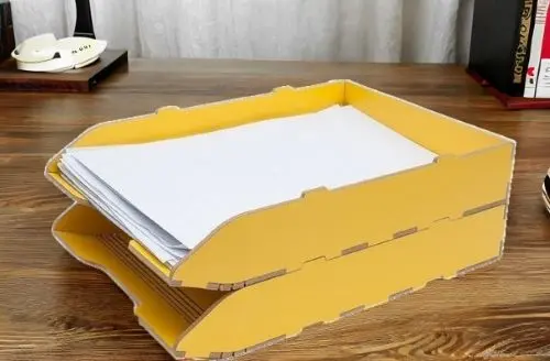 laser cut Document Desk File DXF File Free