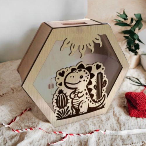 laser cut files Money Box for Kids SVG File for laser 1