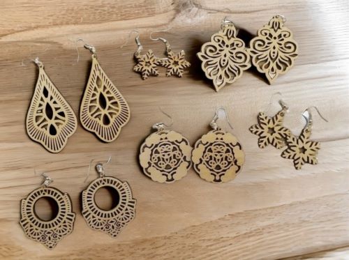 laser cut files wooden earrings svg laser cut files free