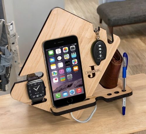 lasercut Wood Docking Station dxf files for free