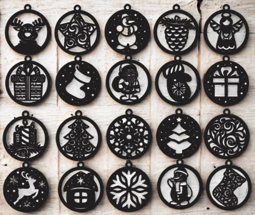 Laser Cut Christmas Ornaments Free SVG Files