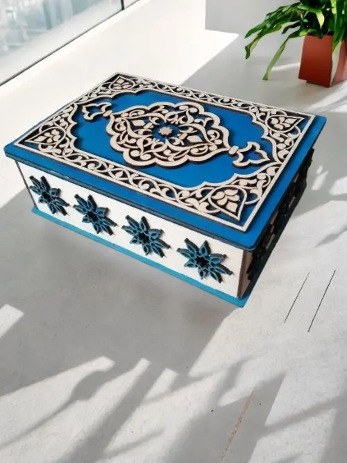 Laser Cut Wooden Box Free DXF File