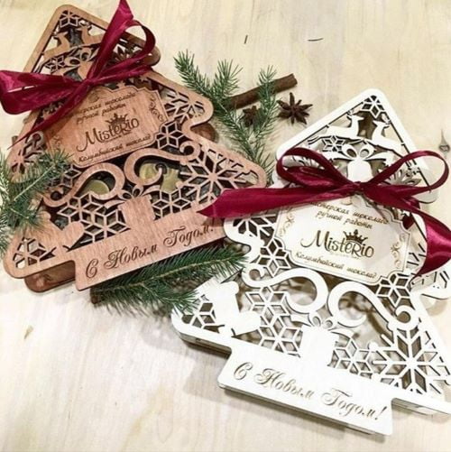 Laser Cut Xmas Tree Box Free SVG Files
