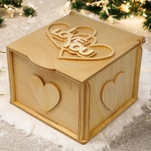 laser cut file free Wooden Gift Box DXF free