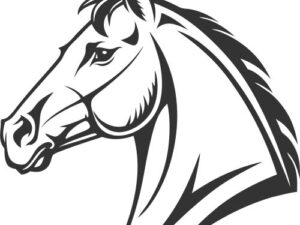 Free Horse DXF Design - Intricate Vector for Laser Cutting