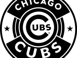 Chicago Cubs Black and White Logo – Free SVG Download
