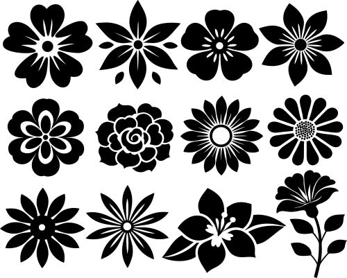 Flower Stencil - Free SVG Design for Laser Cutting & Crafts 2 Flower Stencil - Free SVG Design for Laser Cutting & Crafts