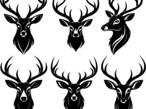 Free Deer Face SVG - Elegant Vector Design for Laser Cutting