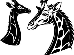 Giraffe DXF File – Free Vector Design