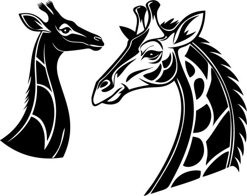 Giraffe DXF File – Free Vector Design 2 Giraffe DXF File – Free Vector Design