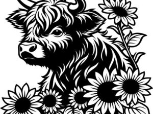 Highland Cow SVG - Free Farm Animal Design for Crafts