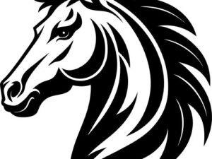 Horse Head DXF File for Laser Cutting – High-Quality Design