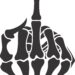 skeleton middle finger SVG vector file for Cricut and laser cutting